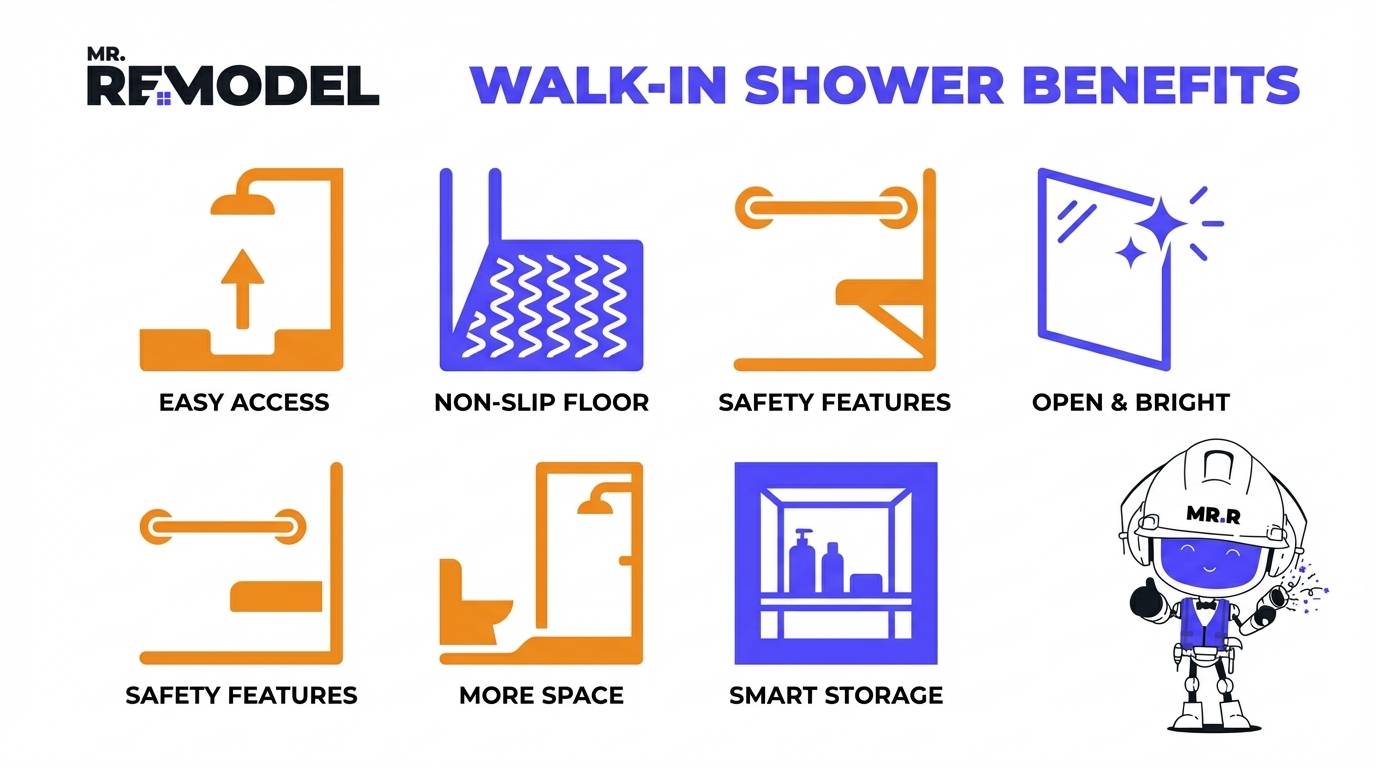 Walk in shower Benefits