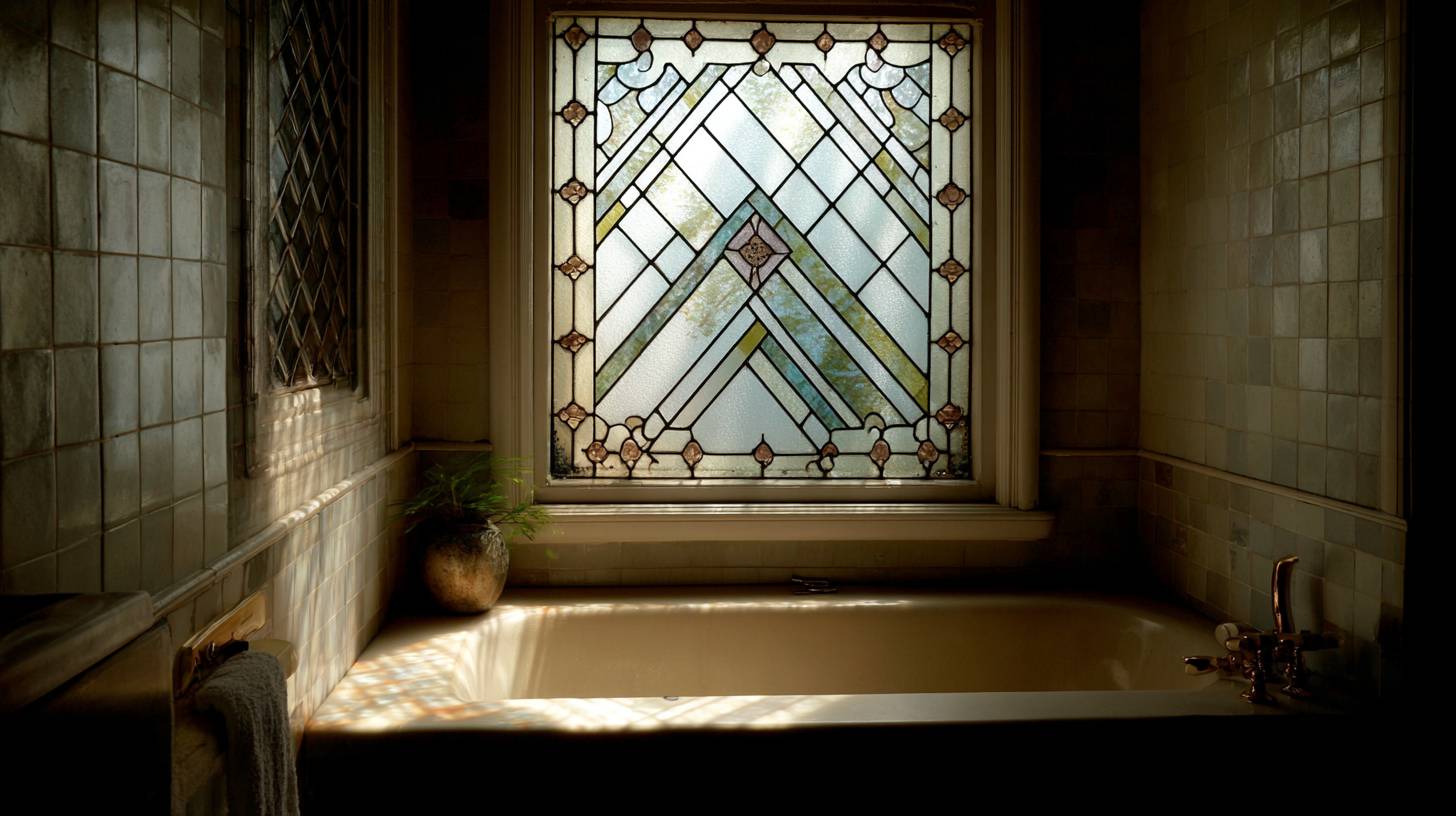Bathroom Stain glass