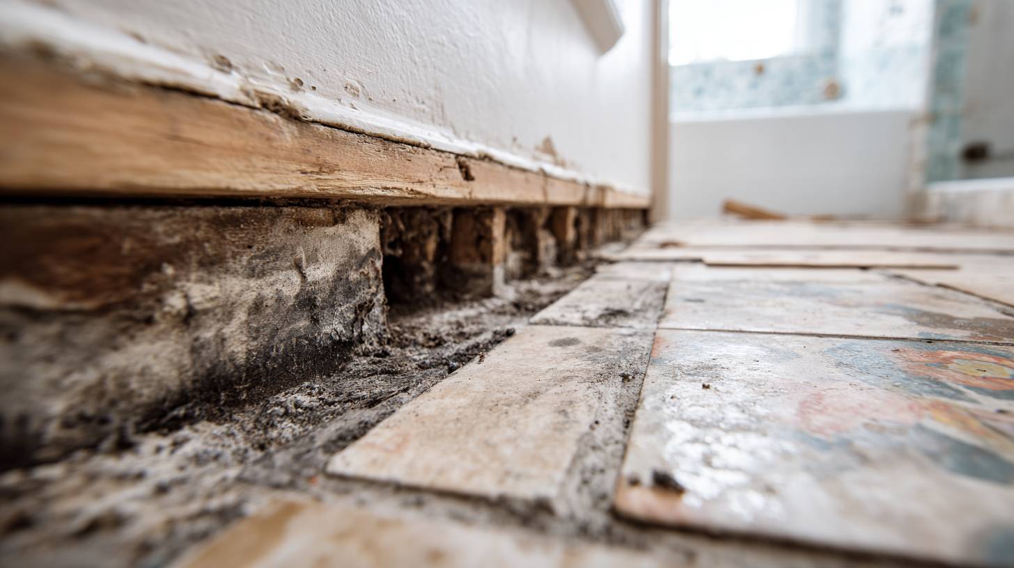 Bathroom Tile Unfinished Detail