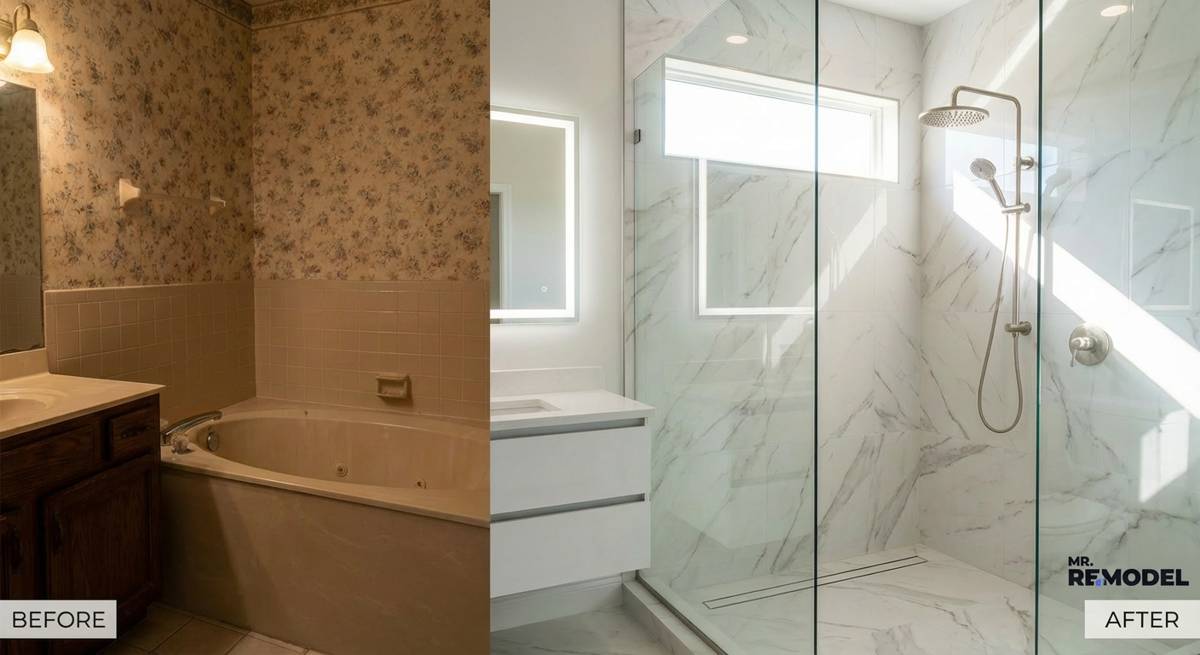 Bathroom Renovation in Orlando: A Shower-First Strategy for Outdated Spaces